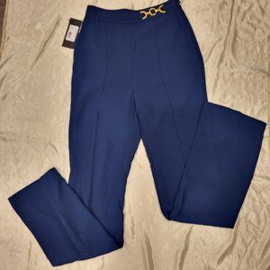 Marciano Blue Wide Leg Pants with Gold Accent